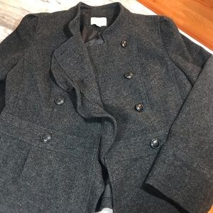 LOFT Ruffle Pea Coat